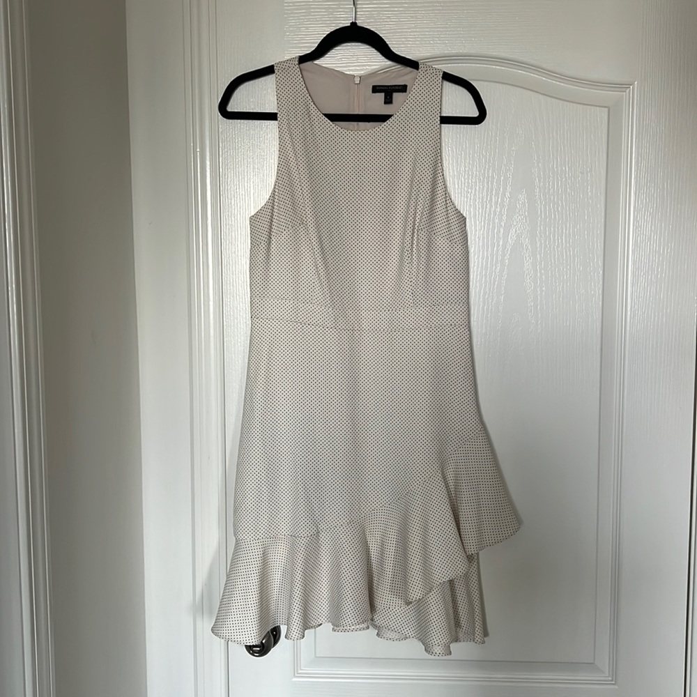 *LIKE NEW* Knee Length Polka Dot Ivory Dress Sz 8 Banana Republic
